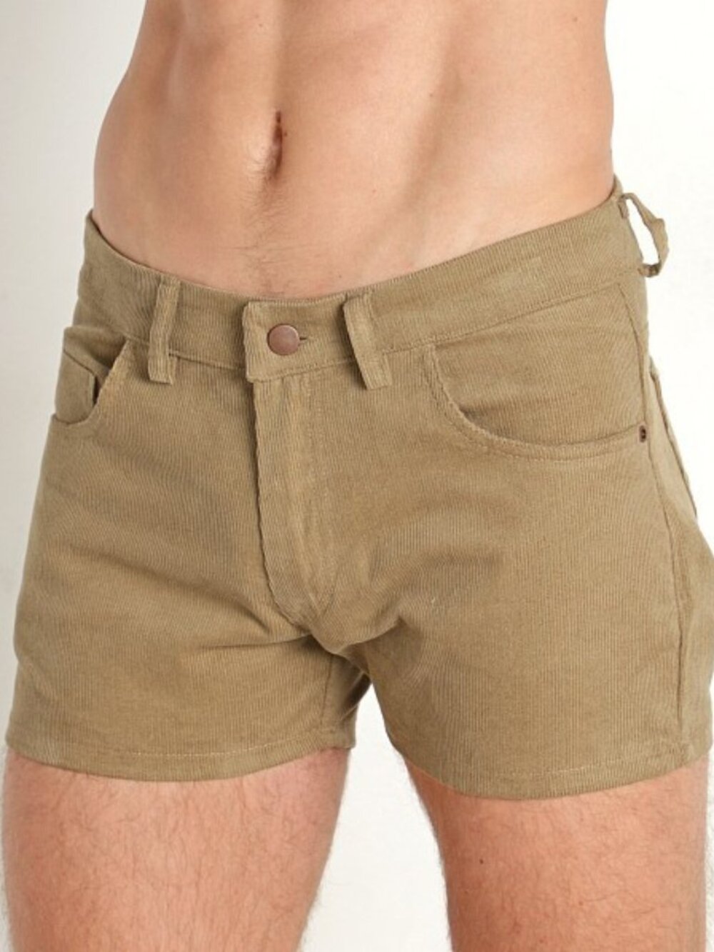 LASC CORDUROY 5-POCKET SHORT SHORTS ACORN EMBROIDERED LOGO RETAIL $88